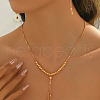 Fashionable Vintage Brass Tassel Pendant Earrings & Necklaces Sets for Women MS0367-2