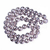 Electroplate Transparent Glass Beads Strands EGLA-N002-34A-C01-2