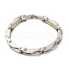 304 Stainless Steel Link Chain Bracelets for Women Men BJEW-R018-06GP-4