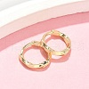 Twist Brass Hoop Earrings EJEW-Z102-13G-2