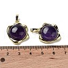 Natural Amethyst Pendants G-G069-01G-03-3