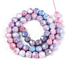Electroplate Glass Beads Strands EGLA-T021-8mm-15-07-2