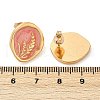 304 Stainless Steel Oval Stud Earrings STAS-D368-02G-7