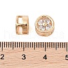 Brass Pave Clear Glass Multi-Strand Links KK-B100-009G-3