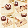 Brass Wax Seal Stamps with Wood Handle AJEW-WH0412-0327-3