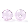 Transparent Blow High Borosilicate Glass Globe Beads GLAA-T003-09A-1