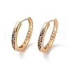 Brass Micro Pave Colorful Cubic Zirconia Hoop Earrings EJEW-M238-40KCG-1