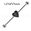 304 Stainless Steel Long Barbell Cartilage Earrings FS-WGA4435-14-2