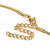 PVD Vacuum Plating 202 Stainless Steel Curved Bar Pendant Necklace with Round Snake Chains for Women NJEW-H011-02G-3