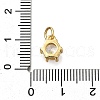 Brass Pave Cubic Zirconia Pendants KK-V002-23G-01-3