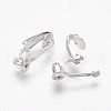 Brass Clip-on Earring Converters Findings KK-Q115-S-NF-2