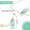 CHGCRAFT Natural Fluorite Pointed Hexagon Perfume Bottles Pendant Necklace NJEW-CA0001-07B-5
