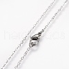 Brass Real Platinum Plated Cable Chains Pendant Necklaces NJEW-JN02259-04-4