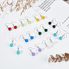 ANATTASOUL 10 Pairs 10 Style Natural & Synthetic Mixed Gemstone Round Beaded Dangle Earrings EJEW-AN0002-82-7
