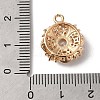 Brass Micro Pave Clear Cubic Zirconia Pendants KK-C062-058G-3