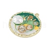 Rack Plating Alloy Enamel Pendants FIND-I038-14-3