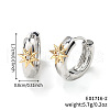 Fashionable Brass Clear Cubic Zirconia Hoop Earrings NY7693-2-4