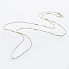 925 Sterling Silver Box Chain Necklaces STER-F039-45cm-03G-1