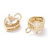 Brass Micro Pave Cubic Zirconia Charms ZIRC-A019-14G-B-2
