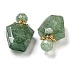 Faceted Natural Green Strawberry Quartz Pendants G-A225-01B-G-2