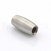 Tarnish Resistant 304 Stainless Steel Matte Surface Magnetic Clasps with Glue-in Ends STAS-O042-C-23-3