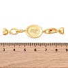 Brass & Synthetic Turquoise Fold Over Clasps KK-P291-09G-3