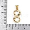 Brass Micro Pave Cubic Zirconia Pendants KK-S528-06G-3