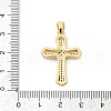 Brass Micro Pave Cubic Zirconia Pendants KK-U058-14G-3