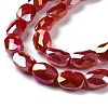 Faceted Electroplated Glass Beads Strands GLAA-G092-C03-4