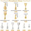 SUPERFINDINGS 48Pcs 12 Style Brass Ice Pick Pinch Bails KK-FH0003-62-2