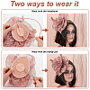 Feather Flower Mesh Veil Headband MRMJ-WH0077-121-3