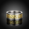 Fashionable 316L Titanium Steel Wide Band Rings RJEW-BB07214-10-2