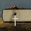 DICOSMETIC 6Pcs 3 Colors Religion Cross Wood Big Pendants WOOD-DC0001-18-5