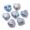 UV Plating Rainbow Iridescent Acrylic Beads OACR-P010-03E-2