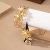 Flower Alloy Cuff Bangles & Rings Sets FS-WGF897A-01-3