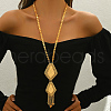 Elegant Geometric Tassel Brass Pendant Necklaces for Women's Holiday Party Accessories LR5784-3-1