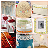   2 Rolls 2 Styles Heart & Flower Polyester Lace Ribbon OCOR-PH0004-66A-6