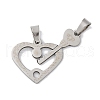 201 Stainless Steel Pendants STAS-Q342-45P-1