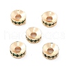 Brass Micro Pave Cubic Zirconia Spacer Beads KK-R216-13KCG-01-1