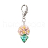 Resin & Glass Beaded Pendant Decorations HJEW-MZ00168-3