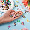 44pcs 11 styles Opaque & Transparent Resin Pendants RESI-TA0001-82-6