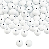 Spray Painted Natural Wood European Beads WOOD-PH0009-20A-1