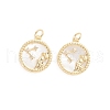 Brass Micro Pave Cubic Zirconia Pendants ZIRC-E164-36L-G-2