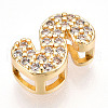 Brass Micro Pave Cubic Zirconia Charms KK-N254-217G-S-2