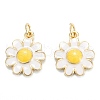 Brass Enamel Pendants KK-M220-04G-B-1