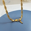 Brass Twist Rope Chain Necklaces for Women FS-WGC0869-01-2