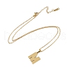 Ion Plating(IP) Initial Letter 304 Stainless Steel Pendant Necklaces NJEW-M199-01G-M-3