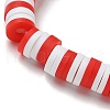 Elegant Christmas Handmade Polymer Clay Heishi Beaded Stretch Bracelets MV9996-44-3