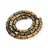 Natural Verdite Stone Beads Strands G-T140-90-2