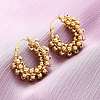 Round Brass Hoop Earrings EJEW-R025-34G-1